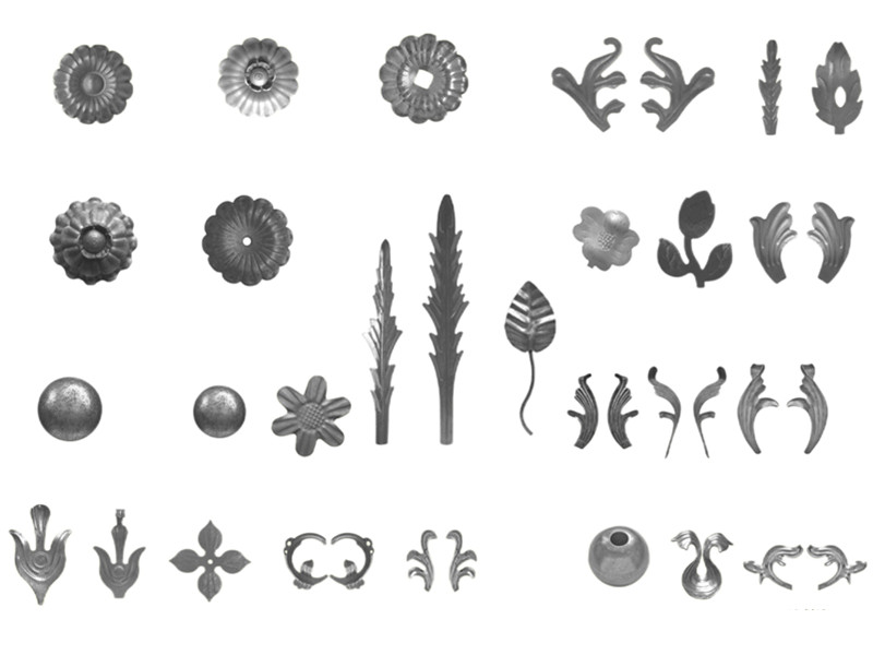 Decorative Cast Steel Leaves/Flowers