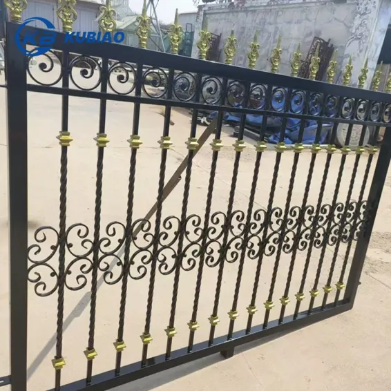 Black Gold Wrought Iron Decorative Fence