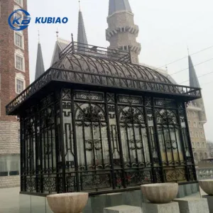 Decorative Brown Wrought Iron Pavilion