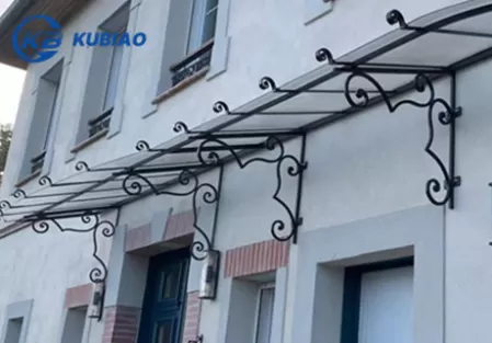 Customized Wrought Iron Canopy Made For France Customer